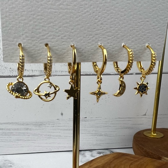 SET OF 3 PAIRS OF EARRINGS - Picture 2 of 6